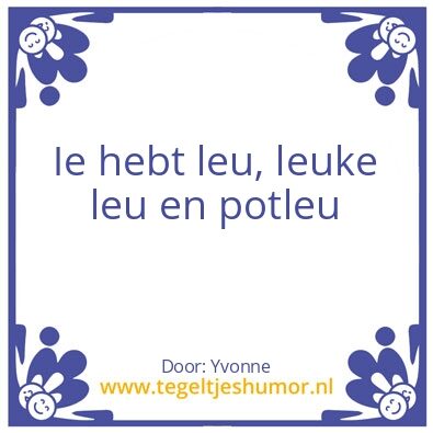 Tegeltje: Leu