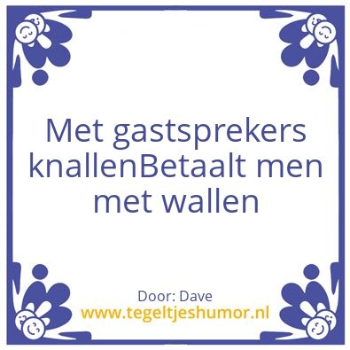 Tegeltje: Wallen