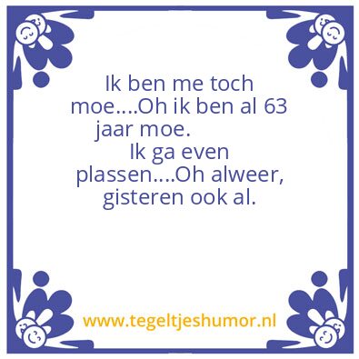 Tegeltje: Moe