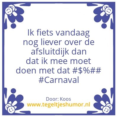 Tegeltje: Carnaval
