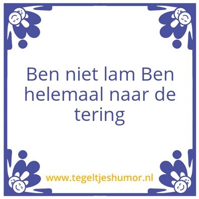 Tegeltje: A
