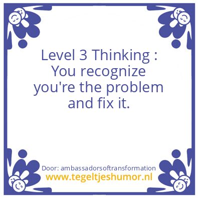 Tegeltje: Level 3 Thinking
