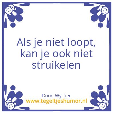 Tegeltje: Struikelen