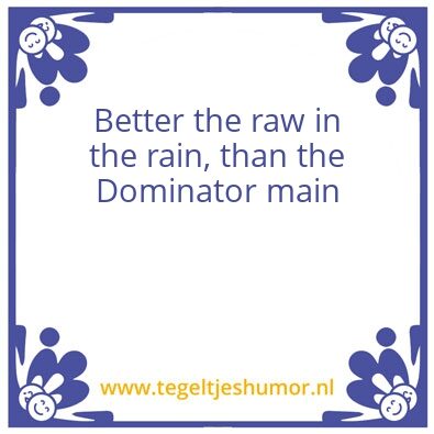 Tegeltje: Raw