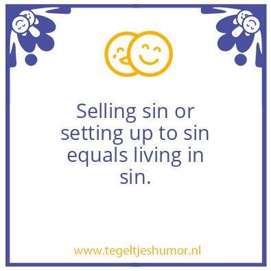 Tegeltje: sin