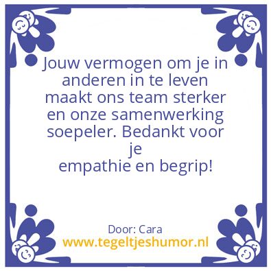 Tegeltje: collega