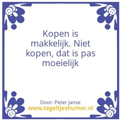Tegeltje: Kopen