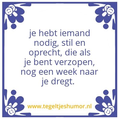 Tegeltje: vriend