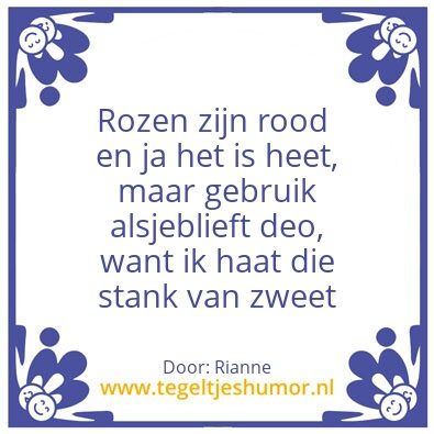 Tegeltje: Heet