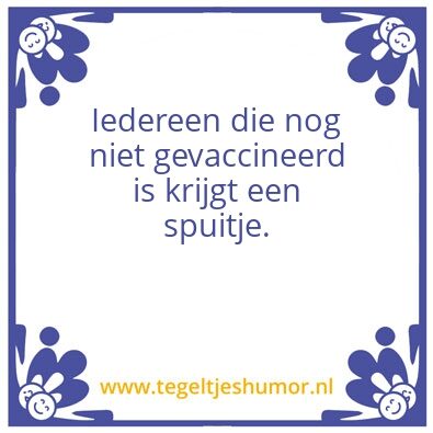 Tegeltje: Corona