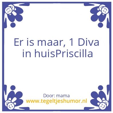 Tegeltje: de Diva