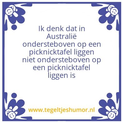 Tegeltje: drollen