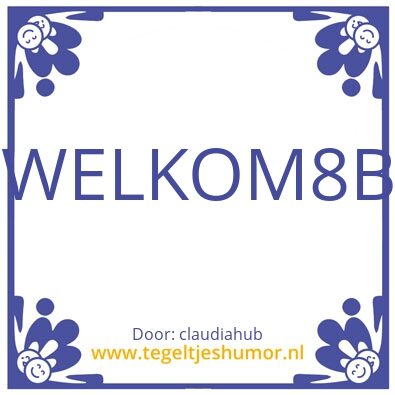 Tegeltje: 8B