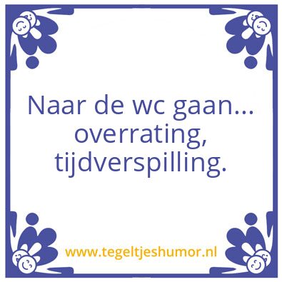 Tegeltje: Wc