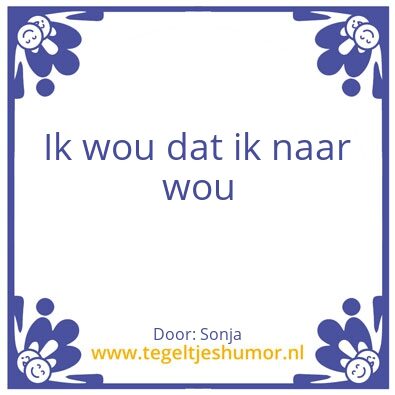 Tegeltje: Sonja