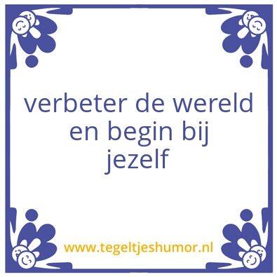 Tegeltje: verbeter