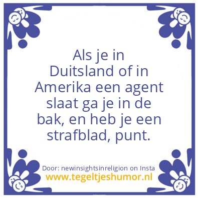 Tegeltje: Geweld.