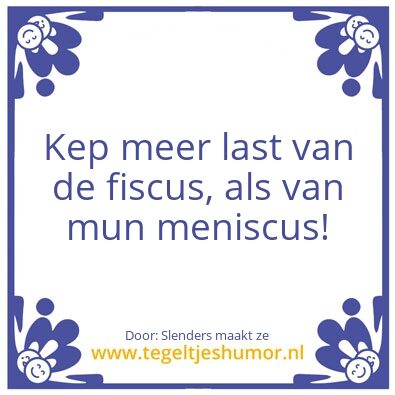 Tegeltje: Fiscus