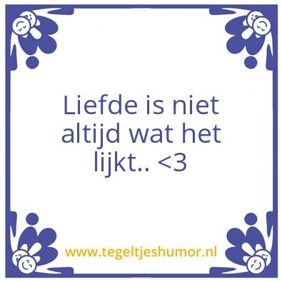 Tegeltje: Liefde