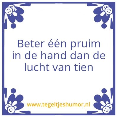 Tegeltje: Juist