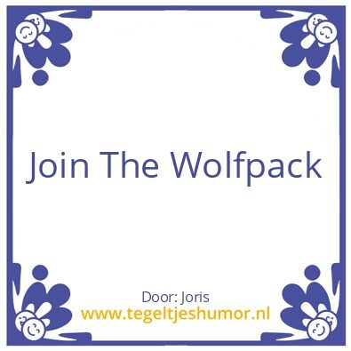 Tegeltje: Wolfpack