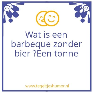 Tegeltje: barbeque