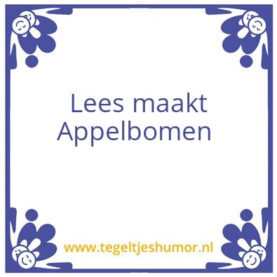 Tegeltje: LÃ«g