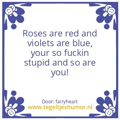 Tegeltje: stupid