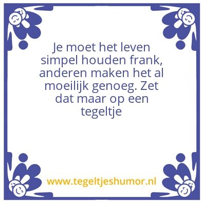 Tegeltje: Simpel
