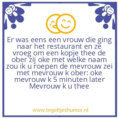 Tegeltje: Thee