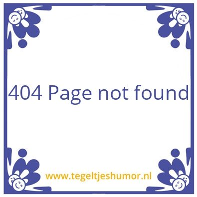 Tegeltje: error 404