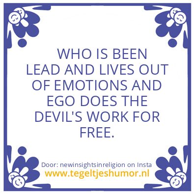 Tegeltje: DOES THE DEVIL’S WORK
