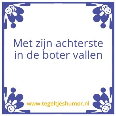 Tegeltje: Boter