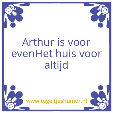Tegeltje: Arthur