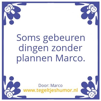 Tegeltje: Marco