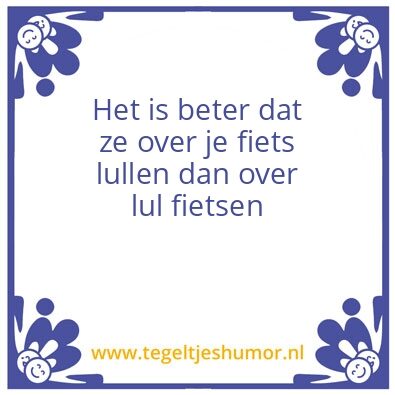 Tegeltje: fiets