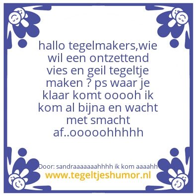Tegeltje: ik