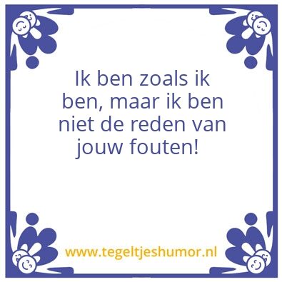 Tegeltje: Zijn