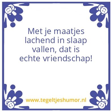 Tegeltje: lachen