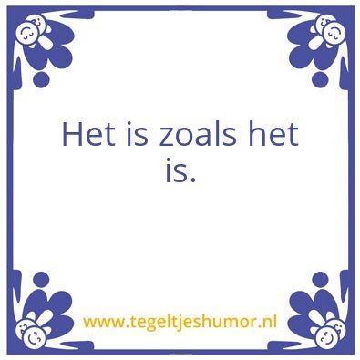 Tegeltje: is