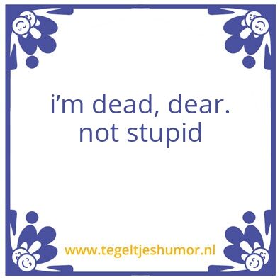 Tegeltje: men