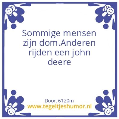 Tegeltje: John deere