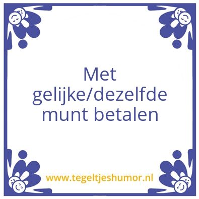 Tegeltje: Munt