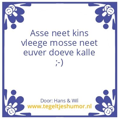 Tegeltje: Doeve :-)