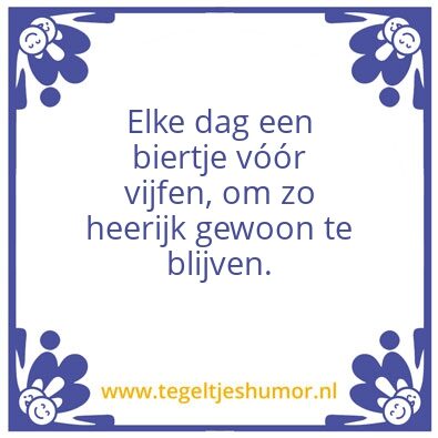 Tegeltje: Bier