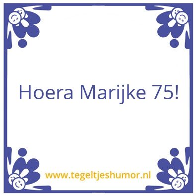 Tegeltje: 75