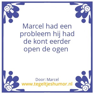 Tegeltje: Marcel
