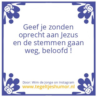 Tegeltje: De SStemmen..