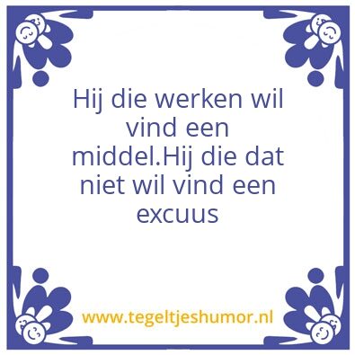 Tegeltje: Werken