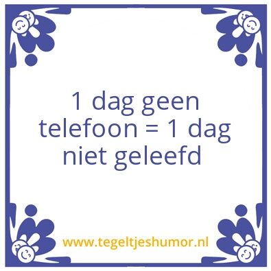 Tegeltje: Telefoon